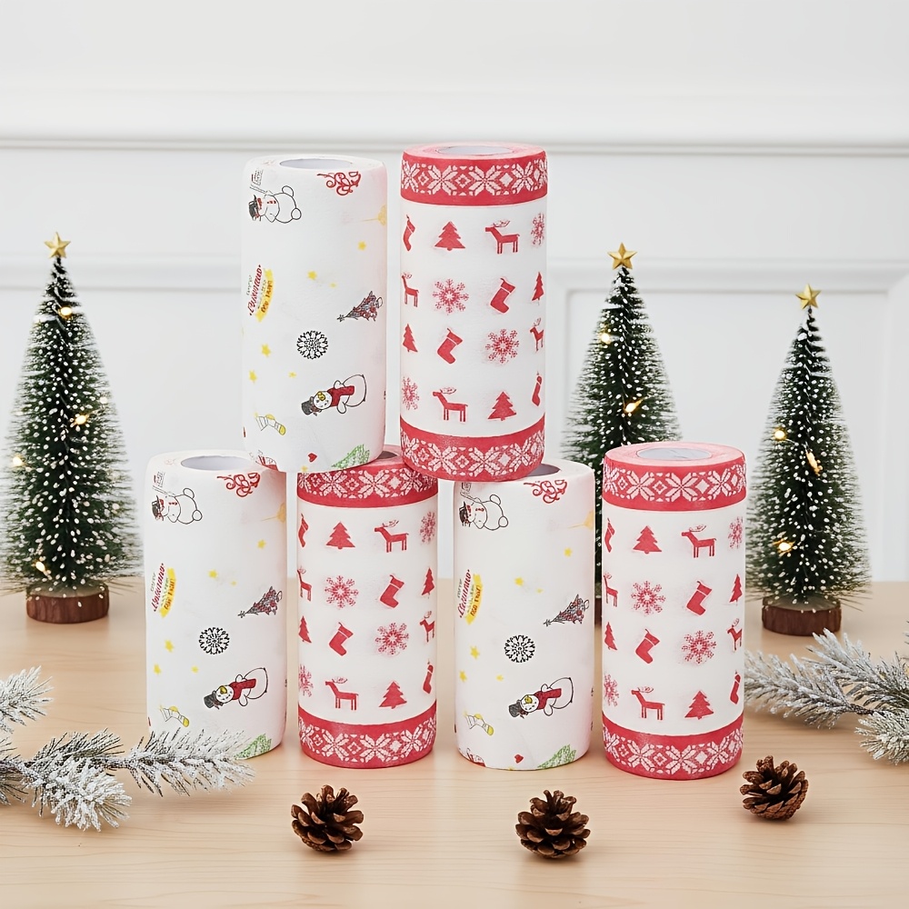 Xmas Food Snacks - Xmas Disposable Kitchen Paper Towels Absorbent