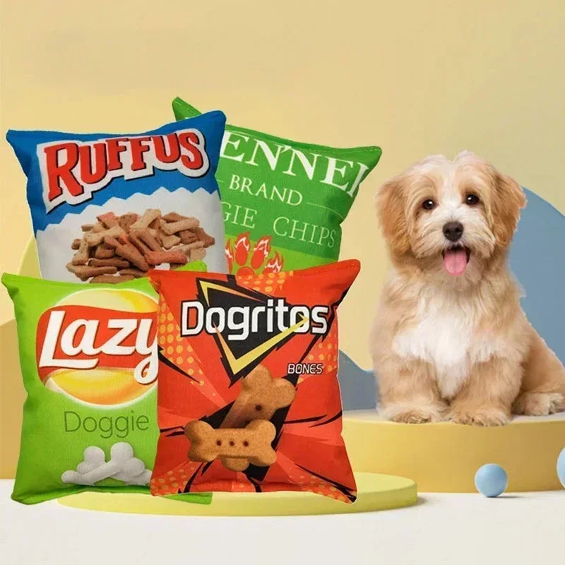 Potato Chip Bag Funny Dog Toys - огляд і ціна Food Snacks Chips