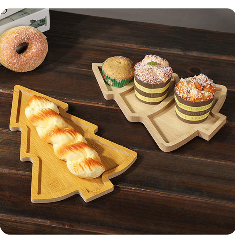 Christmas Plate Wooden Tray Xm - огляд і ціна Xmas Food Snacks