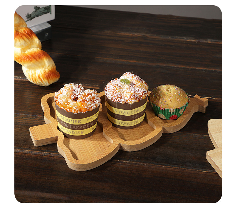 Christmas Plate Wooden Tray Xm - огляд і ціна Xmas Food Snacks