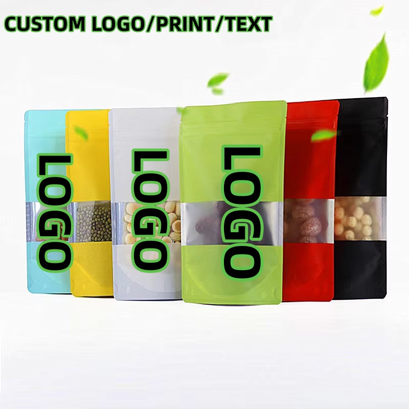 100PCS Foil Window Ziplock Bag - огляд і ціна Xmas Food Snacks
