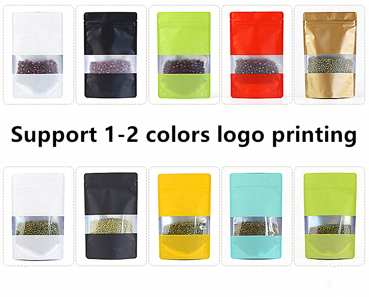 100PCS Foil Window Ziplock Bag - огляд і ціна Xmas Food Snacks