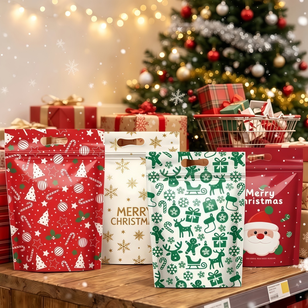 50Pcs Christmas Gift Zipper Ba - огляд і ціна Xmas Food Snacks