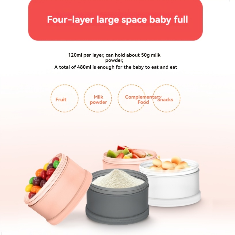 1pc Portable Four-Layer Milk P - огляд і ціна Food Snacks For 1 Year Old