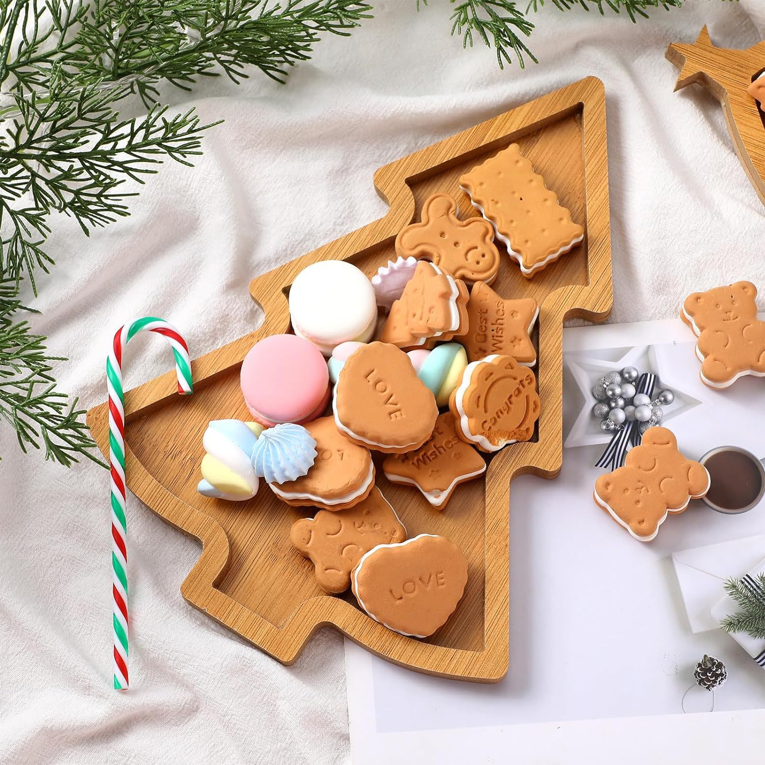 Christmas Tree Shaped Serving  - огляд і ціна Xmas Food Snacks
