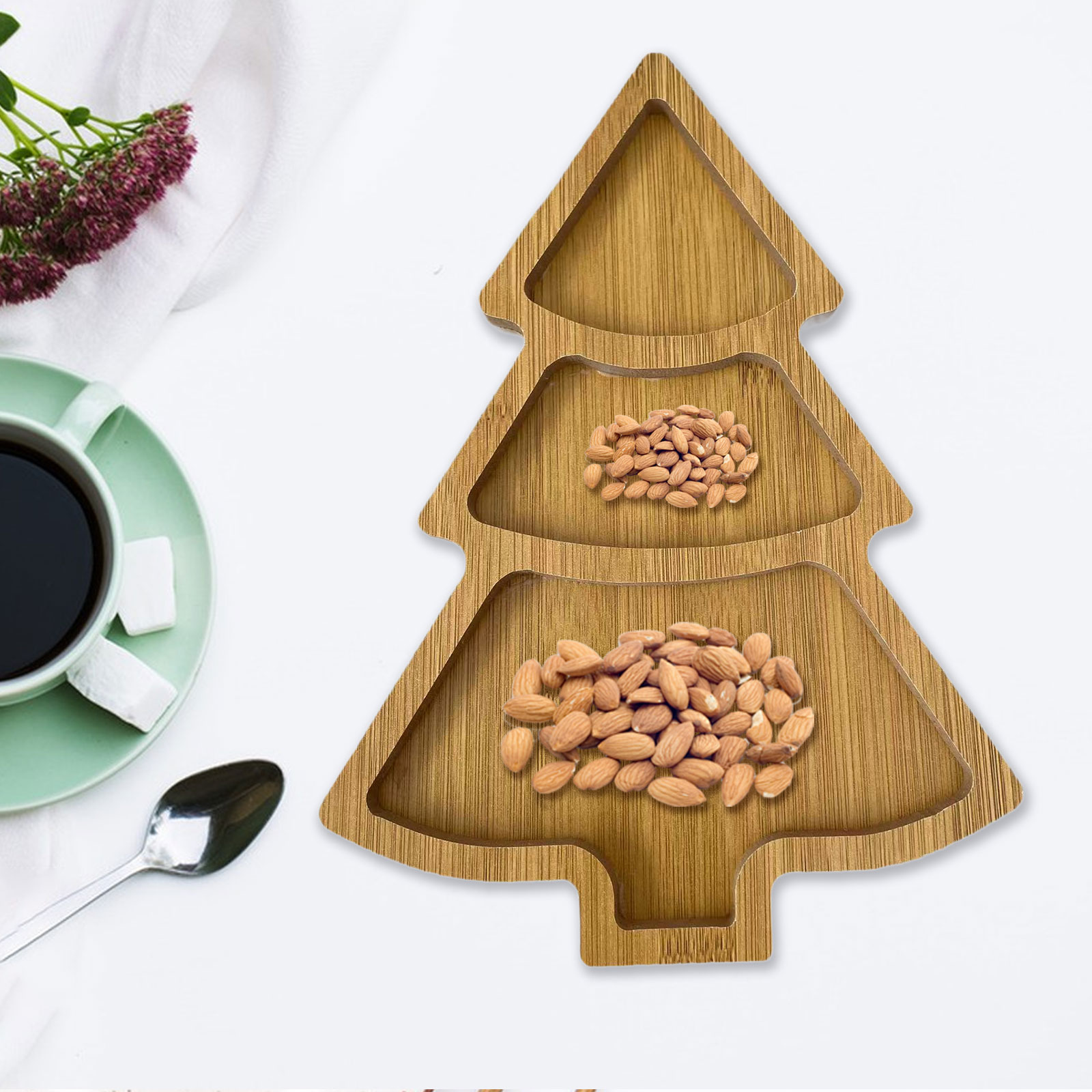 Christmas Tree Shaped Serving  - огляд і ціна Xmas Food Snacks