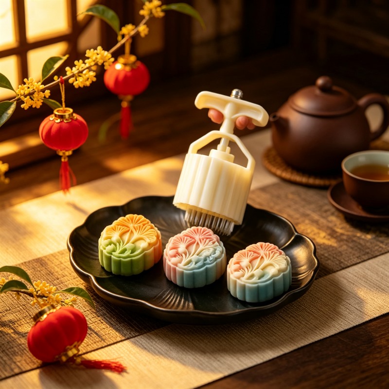 Mooncake Mold Ginkgo Leaf Hand - огляд і ціна Food Stamps Snacks