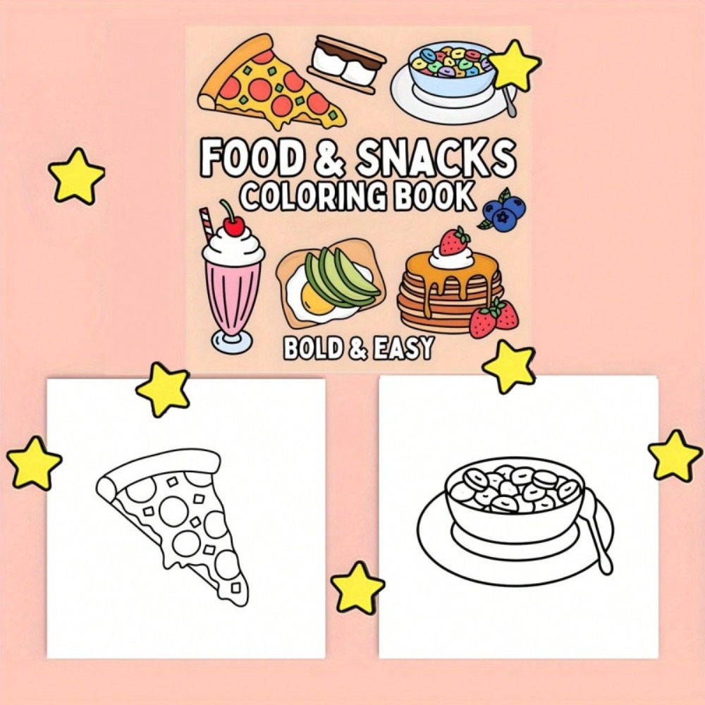 Food and Snacks Coloring Book  - огляд і ціна Food And Snacks Coloring Pages